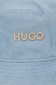 HUGO kapelusz bawełniany niebieski