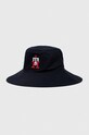 Шляпа из хлопка Tommy Hilfiger аппликация тёмно-синий AW0AW15059.PPYX