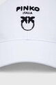 Akcesoria Pinko czapka z daszkiem bawełniana 100621.A0MB biały