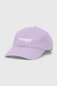 fioletowy Wrangler czapka z daszkiem bawełniana Damski