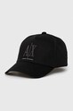 Armani Exchange șapcă de baseball din bumbac bumbac negru 944208.3R131