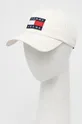 bela Bombažna bejzbolska kapa Tommy Jeans Ženski