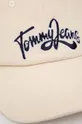 Bavlnená šiltovka Tommy Jeans béžová