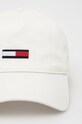 Tommy Jeans czapka z daszkiem bawełniana AW0AW14594.PPYX biały SS23
