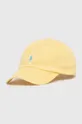 κίτρινο Βαμβακερό καπέλο του μπέιζμπολ Polo Ralph Lauren Γυναικεία