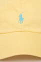 Βαμβακερό καπέλο του μπέιζμπολ Polo Ralph Lauren κίτρινο 211912843