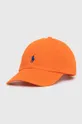 oranžna Bombažna bejzbolska kapa Polo Ralph Lauren Ženski