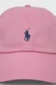 Хлопковая кепка Polo Ralph Lauren розовый