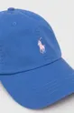 Хлопковая кепка Polo Ralph Lauren голубой