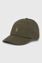 Polo Ralph Lauren czapka z daszkiem bawełniana bawełna zielony 211912843
