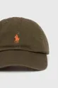 Βαμβακερό καπέλο του μπέιζμπολ Polo Ralph Lauren πράσινο