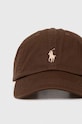 Βαμβακερό καπέλο του μπέιζμπολ Polo Ralph Lauren 211912843 καφέ AW25