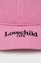 Lovechild czapka z daszkiem bawełniana różowy