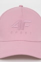 4F czapka z daszkiem bawełniana 4FSS23ACABF116 różowy SS23