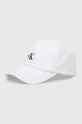 λευκό Παιδικό βαμβακερό καπέλο μπέιζμπολ Calvin Klein Jeans Για κορίτσια