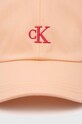 Calvin Klein Jeans czapka z daszkiem bawełniana dziecięca IU0IU00150.PPYX pomarańczowy SS23