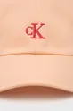 Calvin Klein Jeans czapka z daszkiem bawełniana dziecięca pomarańczowy