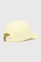 Βαμβακερό καπέλο μπέιζμπολ Guess κίτρινο