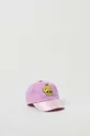 fioletowy OVS czapka z daszkiem bawełniana dziecięca Dziewczęcy