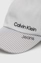 Dětská bavlněná kšiltovka Calvin Klein Jeans světle šedá