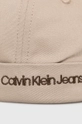 Дитяча бавовняна шапка Calvin Klein Jeans бежевий