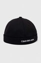 Calvin Klein Jeans czapka bawełniana dziecięca aplikacja czarny IU0IU00427.PPYX