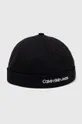 чёрный Детская хлопковая шапка Calvin Klein Jeans Для девочек
