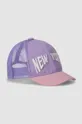 фиолетовой Хлопковая кепка Coccodrillo Для девочек