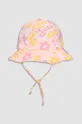 Παιδικό βαμβακερό καπέλο Coccodrillo ροζ