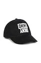Dkny czapka z daszkiem bawełniana dziecięca D31299 czarny SS23