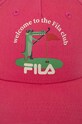 Дитяча бавовняна кепка Fila FCK0013 рожевий SS23