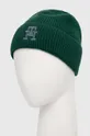 Детская хлопковая шапка Tommy Hilfiger зелёный