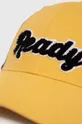 Βαμβακερό καπέλο του μπέιζμπολ United Colors of Benetton κίτρινο