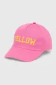 ροζ Παιδικό βαμβακερό καπέλο μπέιζμπολ United Colors of Benetton Παιδικά