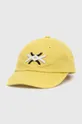 κίτρινο Παιδικό βαμβακερό καπέλο μπέιζμπολ United Colors of Benetton Παιδικά