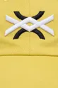United Colors of Benetton czapka z daszkiem bawełniana dziecięca żółty