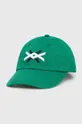 zelena Pamučna kapa sa šiltom za bebe United Colors of Benetton Dječji