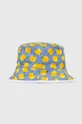 żółty United Colors of Benetton kapelusz dwustronny bawełniany dziecięcy Dziecięcy