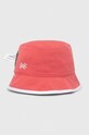 Αναστρέψιμο βαμβακερό παιδικό καπέλο United Colors of Benetton 6GIAGA00O.P.SEASONAL κόκκινο SS23
