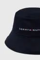 Dječji pamučni šešir Tommy Hilfiger mornarsko plava