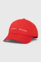 κόκκινο Παιδικό βαμβακερό καπέλο μπέιζμπολ Tommy Hilfiger Παιδικά