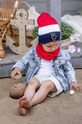 Jamiks czapka bawełniana dziecięca LEIF wzorzyste bordowy LEIF.Nakryc.JWF011.K