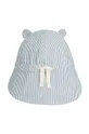 Obojstranná bavlnená čiapka pre deti Liewood modrá