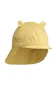 Liewood czapka z domieszką lnu dziecięca żółty
