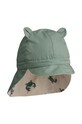 Liewood czapka dwustronna bawełniana dziecięca LW17698 zielony SS25