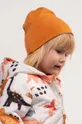 Otroška dvostranska kapa Coccodrillo oranžna