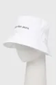 biela Bavlnený klobúk Calvin Klein Jeans Pánsky