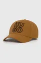 καφέ Βαμβακερό καπέλο του μπέιζμπολ HUGO Ανδρικά
