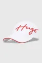 λευκό Βαμβακερό καπέλο του μπέιζμπολ HUGO Ανδρικά
