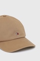 Tommy Hilfiger czapka z daszkiem bawełniana AM0AM10530.PPYX beżowy SS23